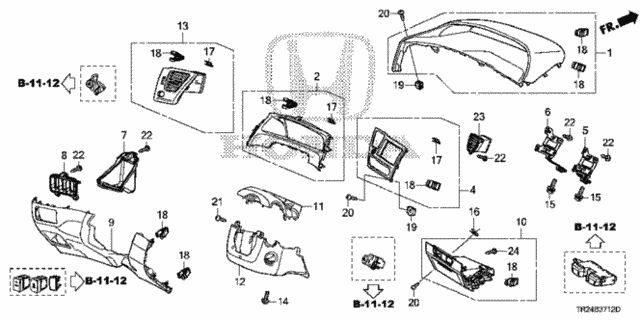 Instrument Panel Garnish (Driver Side) (2) for 2015 Honda Civic #0