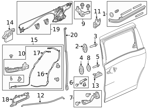 Door Hardware for 2018 Honda Odyssey #1