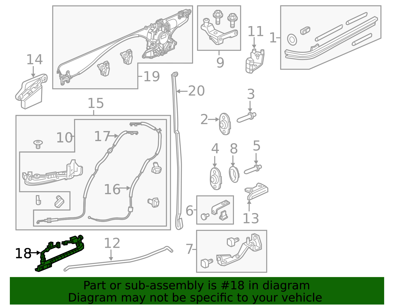 72584-THR-A11 - 2018-2024 Honda Odyssey - Cess Assembly L Slide