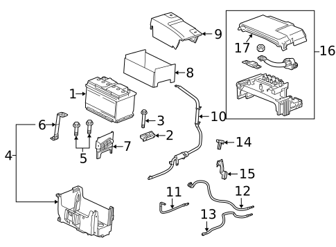 Battery & Related Components for 2014 Buick Regal #0