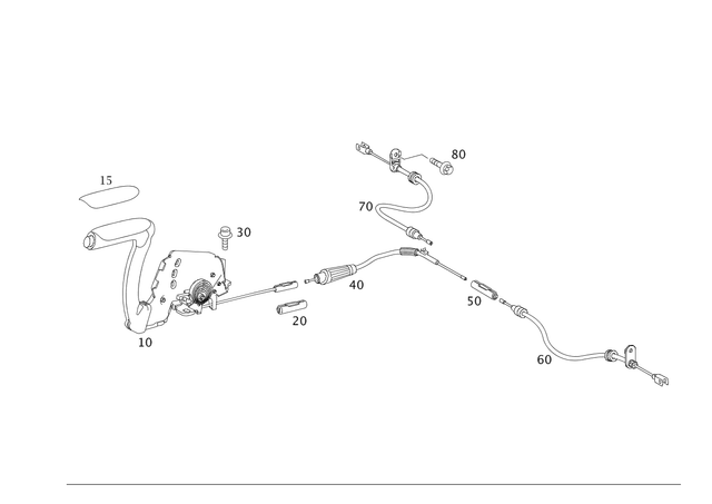 1714200285 - : Brake Cable for Mercedes-Benz Image