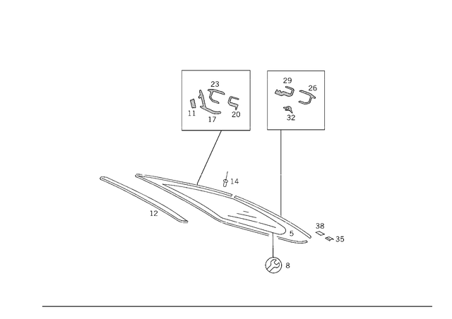 1246780425 - : Retaining Rail for Mercedes-Benz Image
