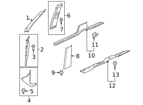 Interior Trim - Pillars for 2011 Land Rover LR4 #0
