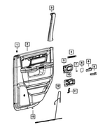 7LH591X7AB - Interior Trim: Rear Door Trim Panel, Left for Ram: 2500, 3500 Image