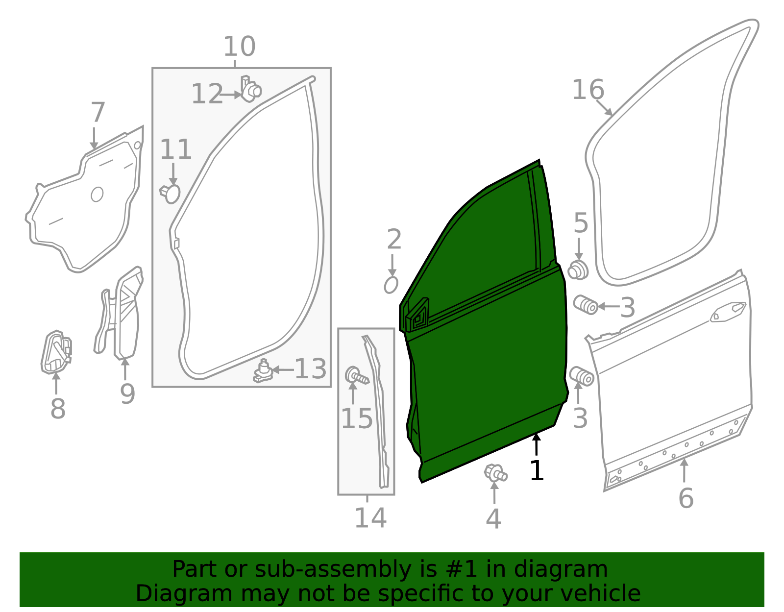 67050-TG7-A94ZZ - Door Shell 2016-2025 Honda | Honda Parts Online