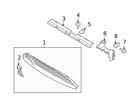 Grille & Components for 2012 Ford Mustang #0