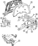 55364542AB - Body Sheet Metal Except Doors: Hood for Mopar Image image