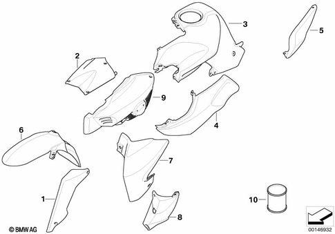 Painted Parts for 2008 BMW-Motorrad K 1200 R #0