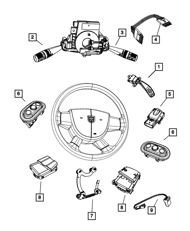 68015102AD - Electrical: Multifunction Switch for Mopar Image image