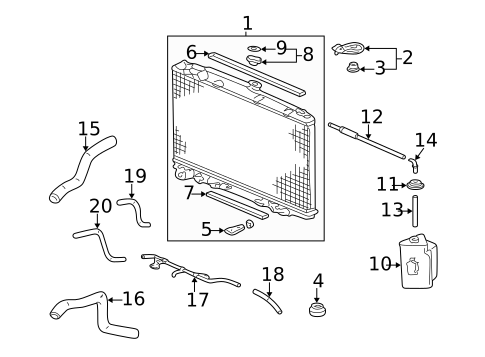 Radiator & Components for 2004 Honda Odyssey #0