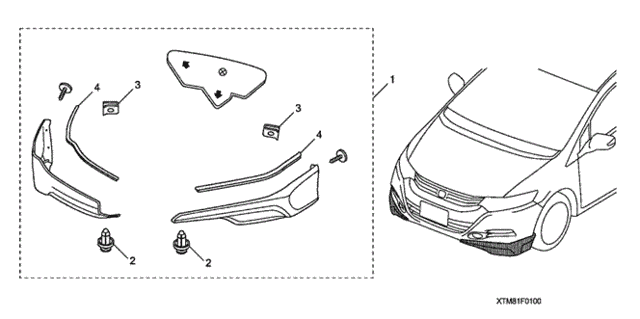 Front Under Spoiler for 2011 Honda Insight #0