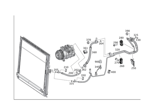 Refrigerant Line Routing for 2019 Mercedes-Benz GLE63 AMG #0