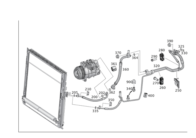 1668350198 - Heating and Ventilation: Sealing Frame for Mercedes-Benz: GL350, GL450, GL550, GL63 AMG, GLE300d, GLE350, GLE400, GLE43 AMG, GLE450 AMG, GLE63 AMG, GLE63 AMG S, GLS350d, GLS450, GLS550, GLS63 AMG, ML250, ML350, ML400, ML550, ML63 AMG Image image