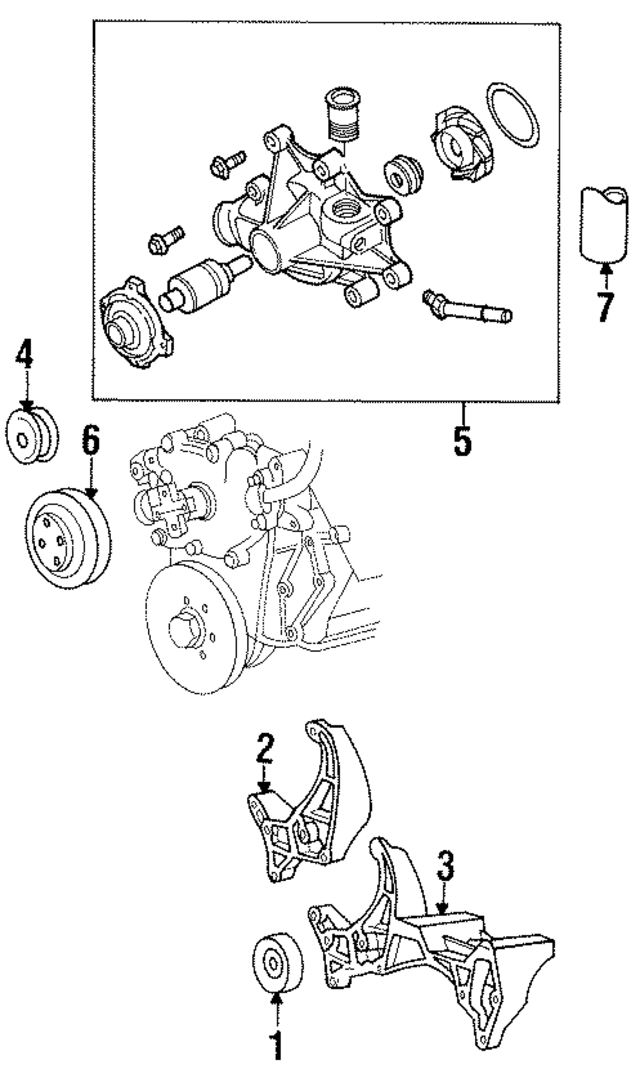 53005621AB - Cooling System: Idler Pulley Bracket for Mopar Image