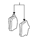 4D0698451G - Brakes: Brake Pads for Audi: A4, A4 Quattro, A8, A8 Quattro Image