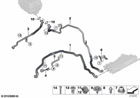 Cooling System Coolant Hoses for 2019 BMW 530eX #2