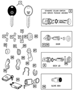 5056182AA - Wiper/Lock Cylinder and Keys: Door Lock Cylinder, Right Or Left for Chrysler: 300M, Concorde | Dodge: Intrepid Image