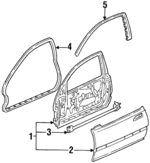 67151SR3506ZZ - : 1992-1995 Honda Civic - Outer Panel for Honda: Civic Image