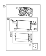 68399029AA - Cooling: Condenser And Low Temperature Radiator Cooler for Mopar Image