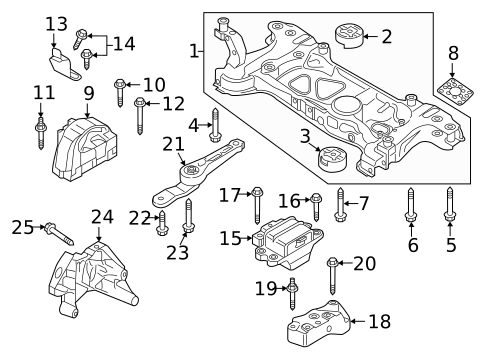 Engine & Trans Mounting for 2019 Volkswagen Passat #0