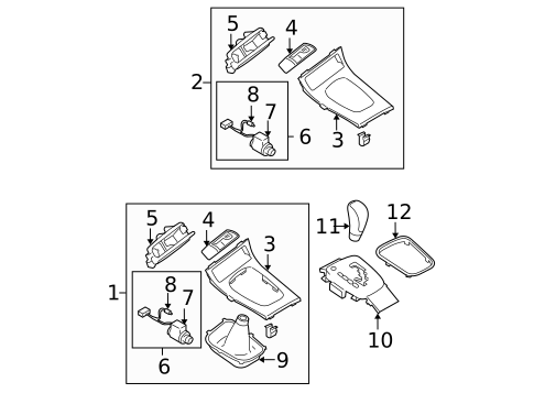 Front Console for 2005 Subaru Outback #0