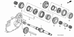 23261PL3000 - Transmission - Manual: SHAFT, REVERSE GEAR for Honda Image