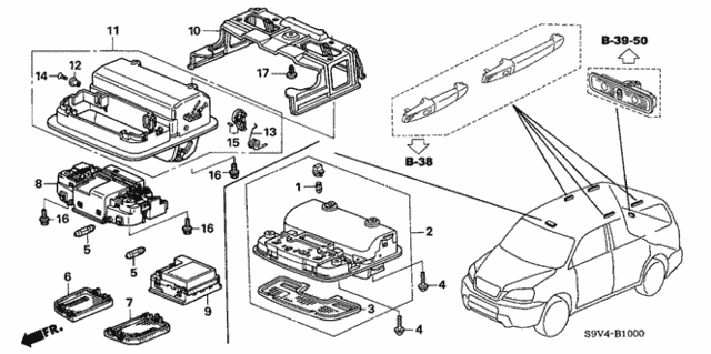 Interior Light (-'05) for 2005 Honda Pilot #0