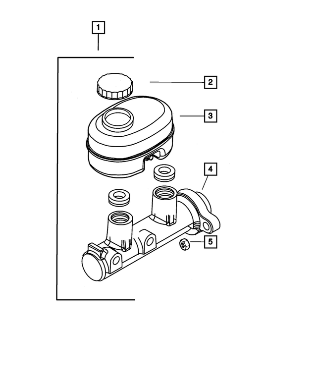 5017577AA - Service Brakes: Brake Master Cylinder Reservoir for Mopar Image