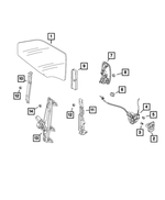 68308496AA - Doors, Door Mirrors and Related Parts: Door Striker for Mopar Image
