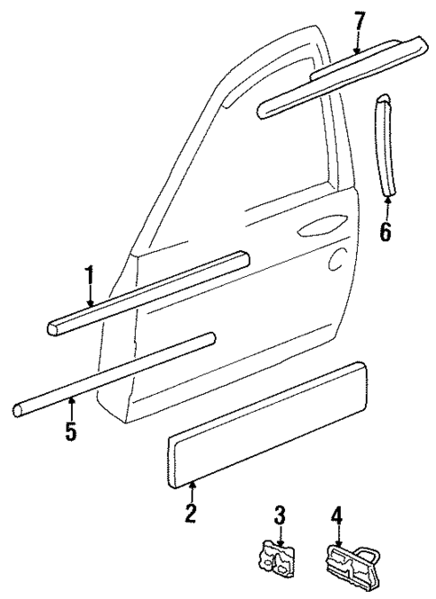 Exterior Trim - Door for 1999 Chevrolet Monte Carlo #0