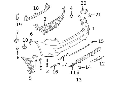 Bumper & Components - Rear for 2013 BMW X6 #0