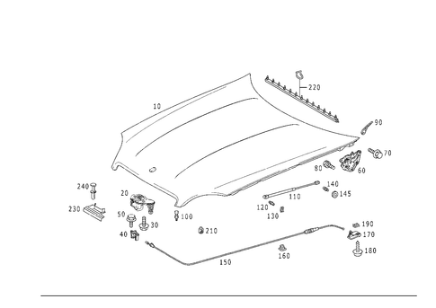 Engine Hood for 1999 Mercedes-Benz SLK 230 #0