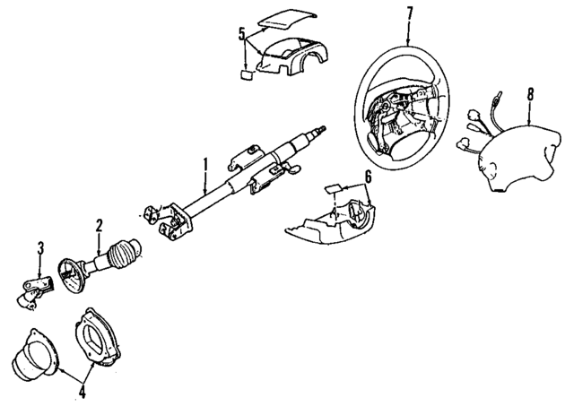 F32Z3524B - Steering: Upper Shaft Assembly for Ford: Probe Image