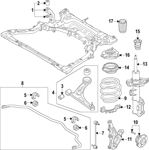 Front Suspension for 2023 Kia Niro #0