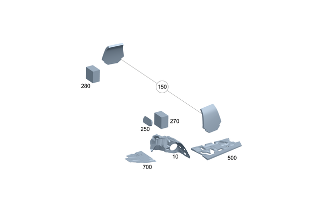 2066821503 - Instrument Panel/Center Console/Linings: Dampening, Wheel Arch for Mercedes-Benz Image image