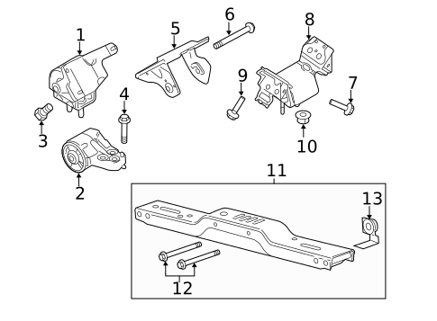 Engine & Trans Mounting for 2012 Ford F-150 #0