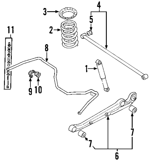 Rear Suspension for 2002 Mitsubishi Montero Sport #0