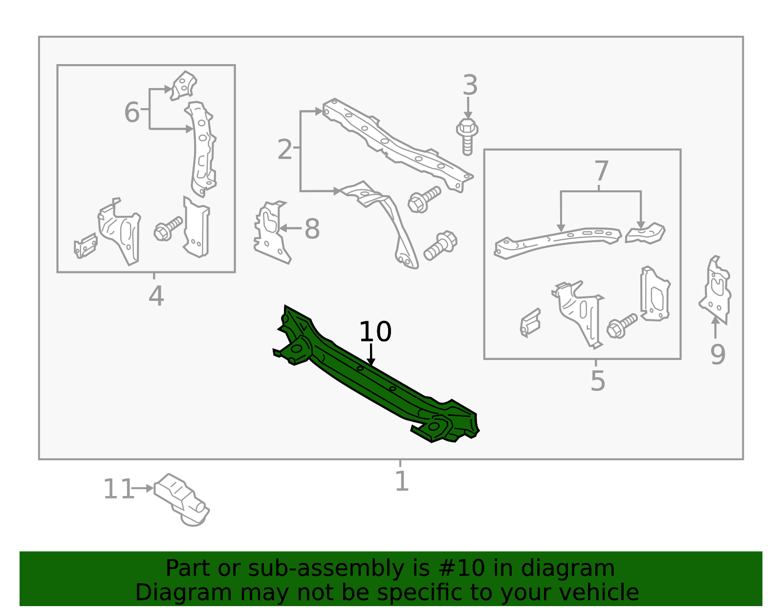 2013-2025 Subaru BRZ Lower Tie Bar 53060CA0409P | Subaru Online Parts
