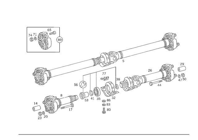 1404108302 - : Propeller Shaft for Mercedes-Benz Image