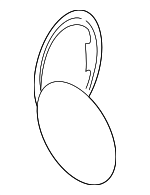 1J6809857EGRU - Body: Fuel Door for Volkswagen: Golf Image