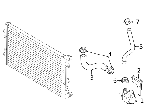 Water Pump for 2012 Volkswagen Golf R #0