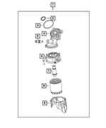 68737040AA - Engine: Engine Oil Cooler for Mopar Image