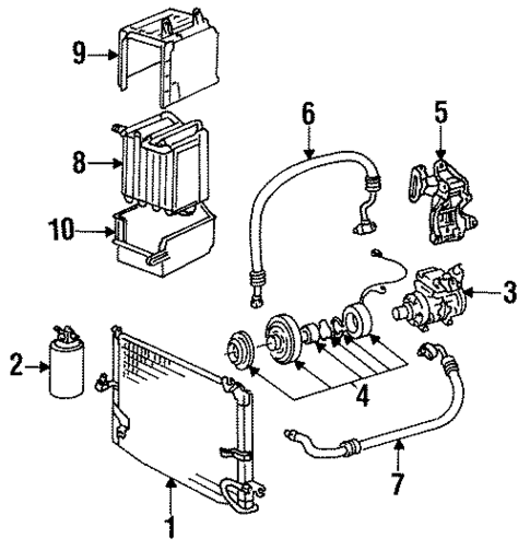 Condenser, Compressor & Lines for 1985 Toyota Corolla #0