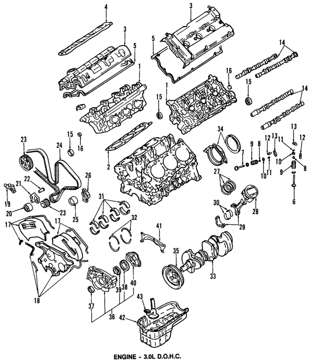 1052B586 - : Rear Main Seal Retainer for Mitsubishi Image
