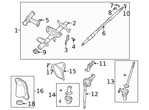 Steering Column Assembly for 2002 Toyota Tacoma #4