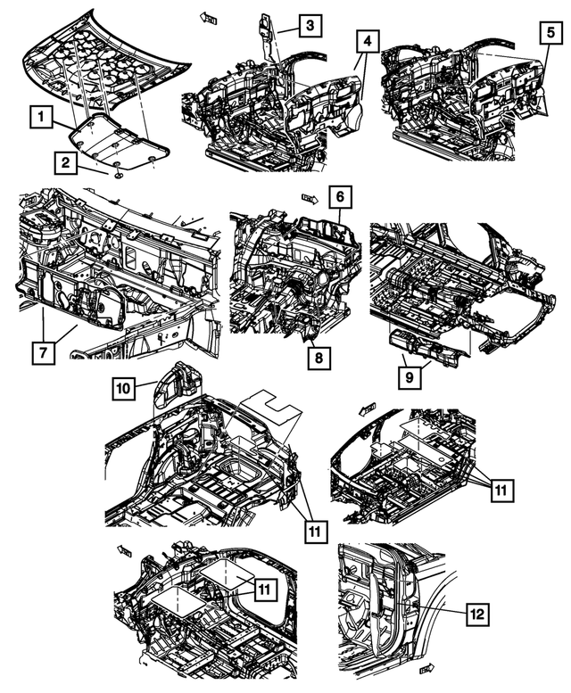 5023875AB - Interior Trim: Wheelhouse Silencer, Left for Mopar Image