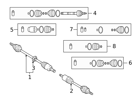 Drive Axles for 2004 Kia Rio #0