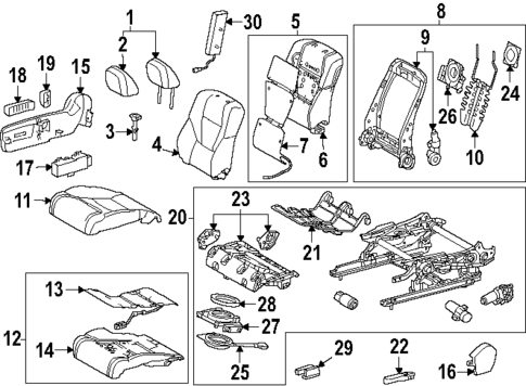 Passenger Seat Components for 2025 Toyota Tacoma #0