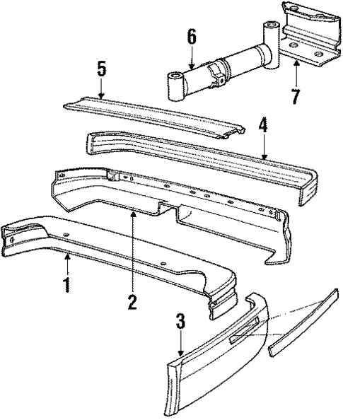 Rear Bumper for 1988 BMW 635CSi #0