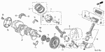 13010RKG305 - Engine: PISTON, SET for Acura Image
